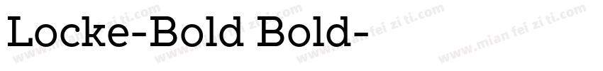 Locke-Bold Bold字体转换